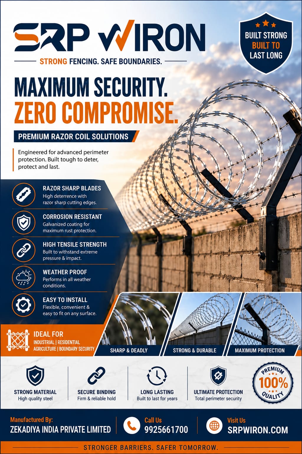 SRP Wiron PVC Coated Barbed Wire