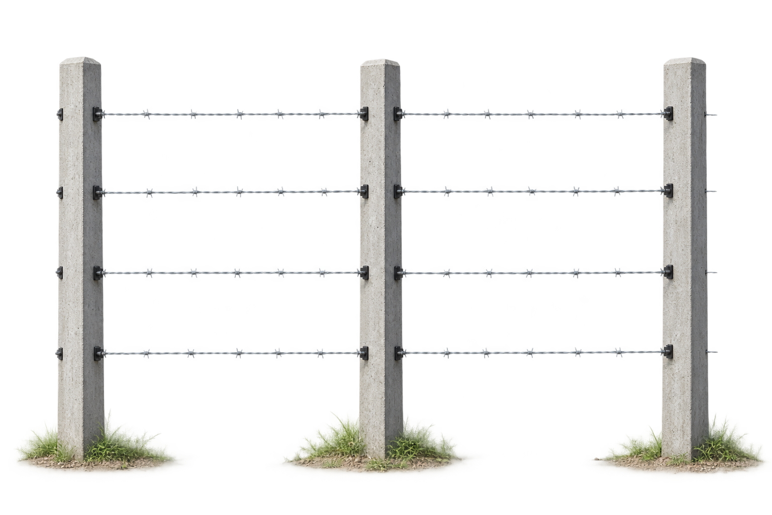 RCC Pole Barbed Wire Fencing