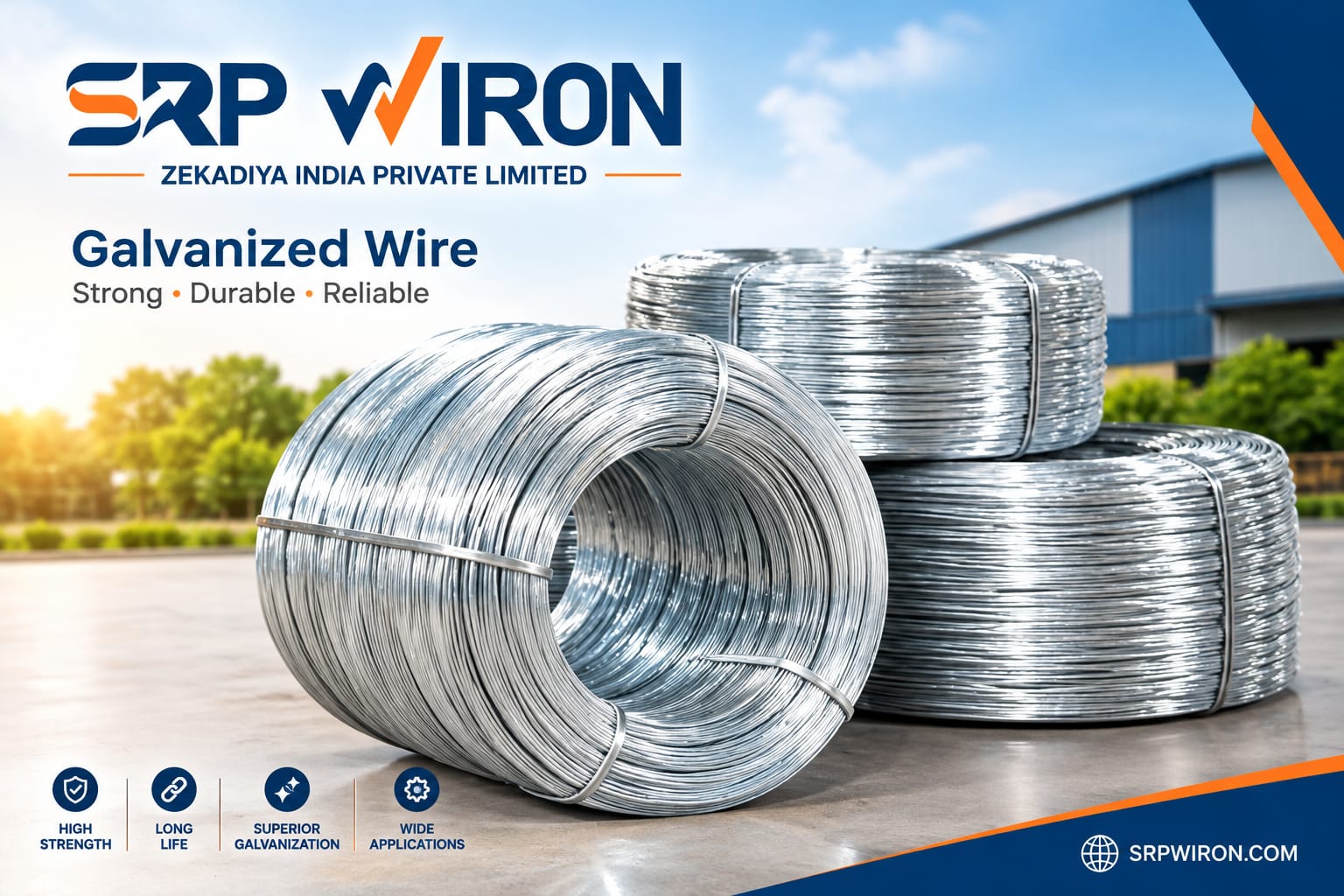 Galvanized steel wire coils